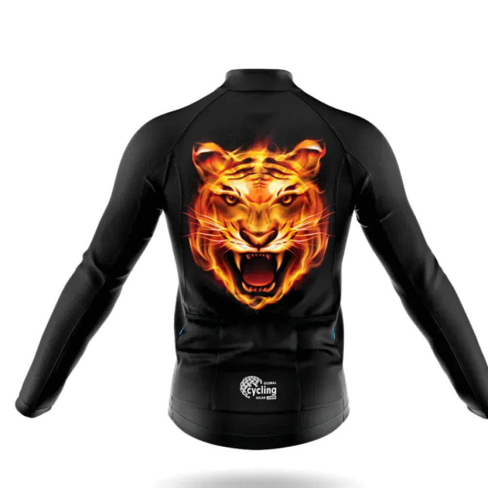 Cycling Kit Tiger Flaming Black/Orange/Grey