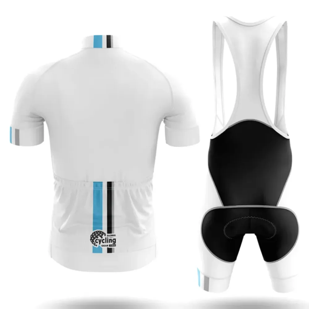 Simplicity Cycling Jersey Geometric Pattern White/Blue/Grey