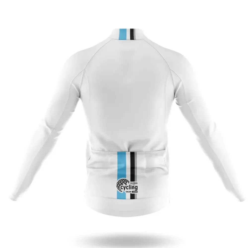 Simplicity Cycling Jersey Geometric Pattern White/Blue/Grey