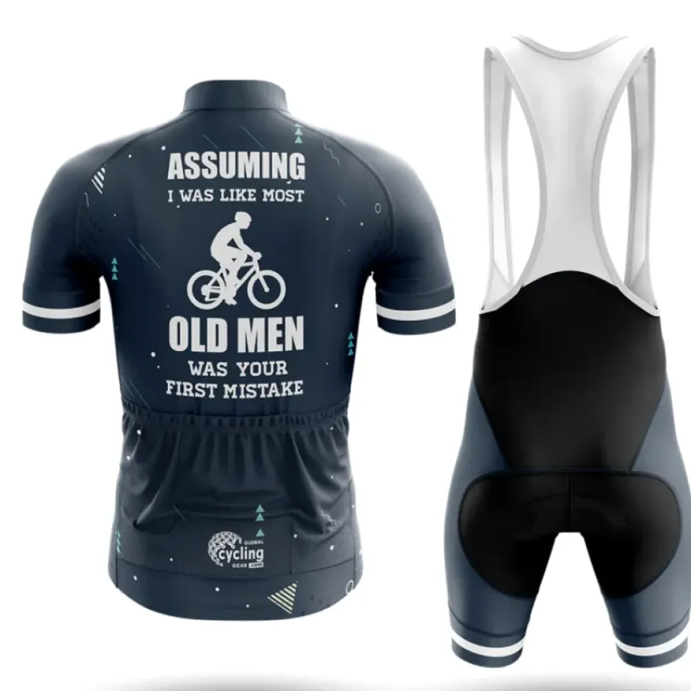Cycling Old Man Jersey Assuming Navy/White/Grey