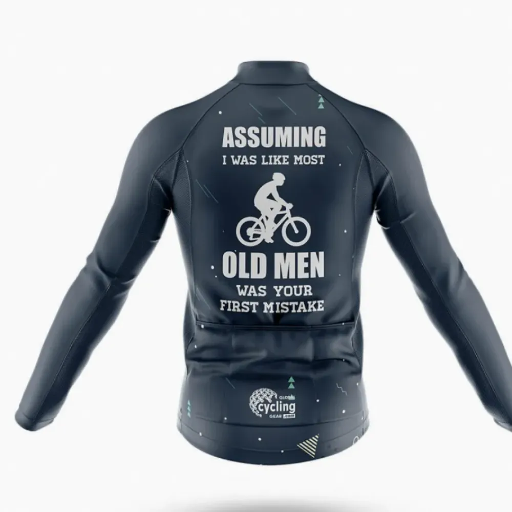Cycling Old Man Jersey Assuming Navy/White/Grey