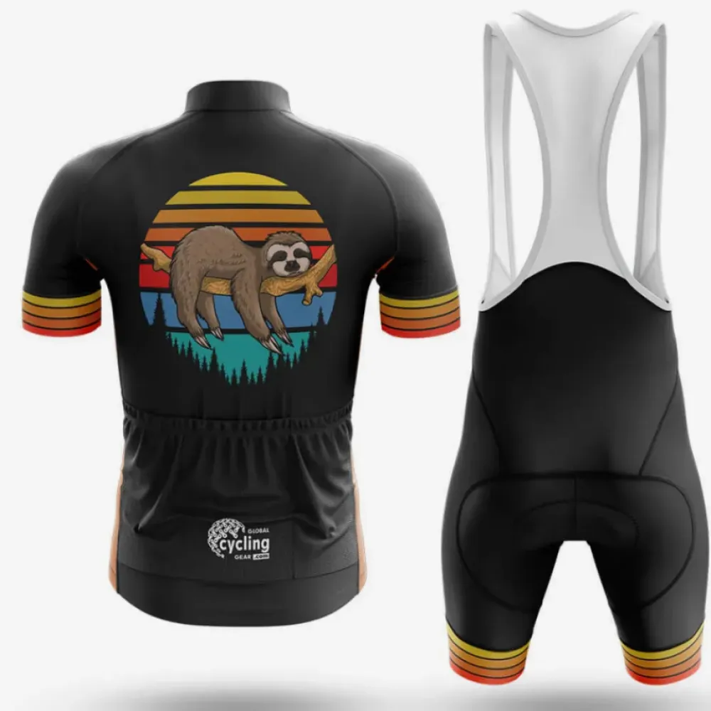 Cycling Kit Retro Sloth Black/Orange/Grey