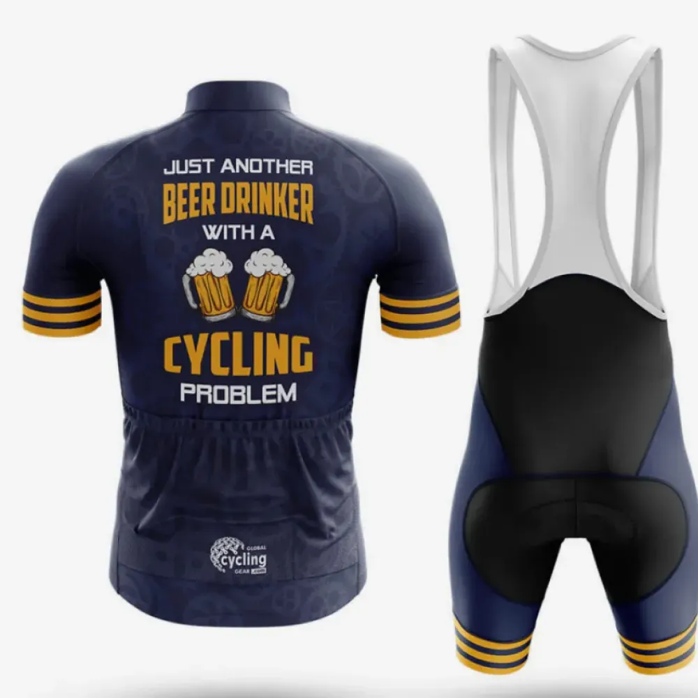 Cycling Jersey Beer Drinker Navy/Gold/White