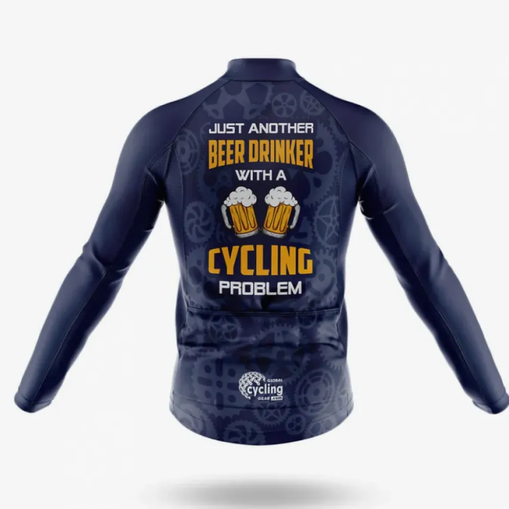 Cycling Jersey Beer Drinker Navy/Gold/White
