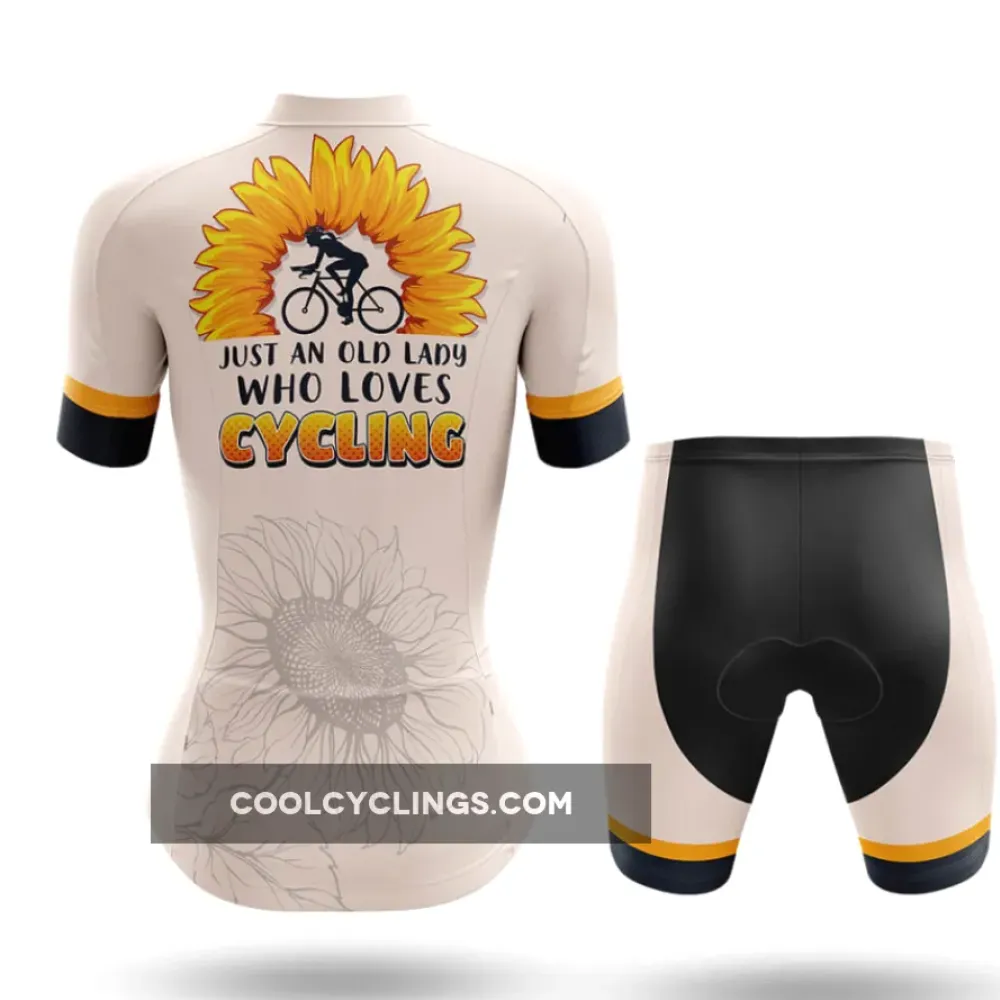 Just An Old Lady Cycling Kit Sunflower Beige/Yellow/Black