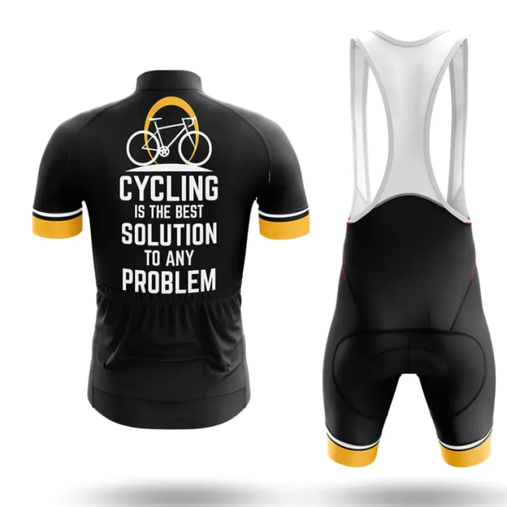 Cycling Bibs Breathable White/Black/Gold