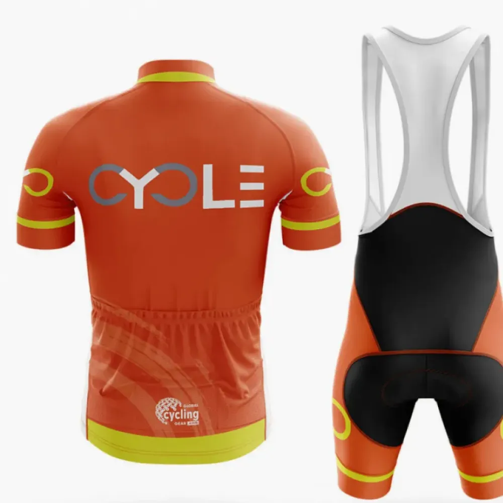 Cycle Long Sleeve Hi-Vis Orange/Yellow/White