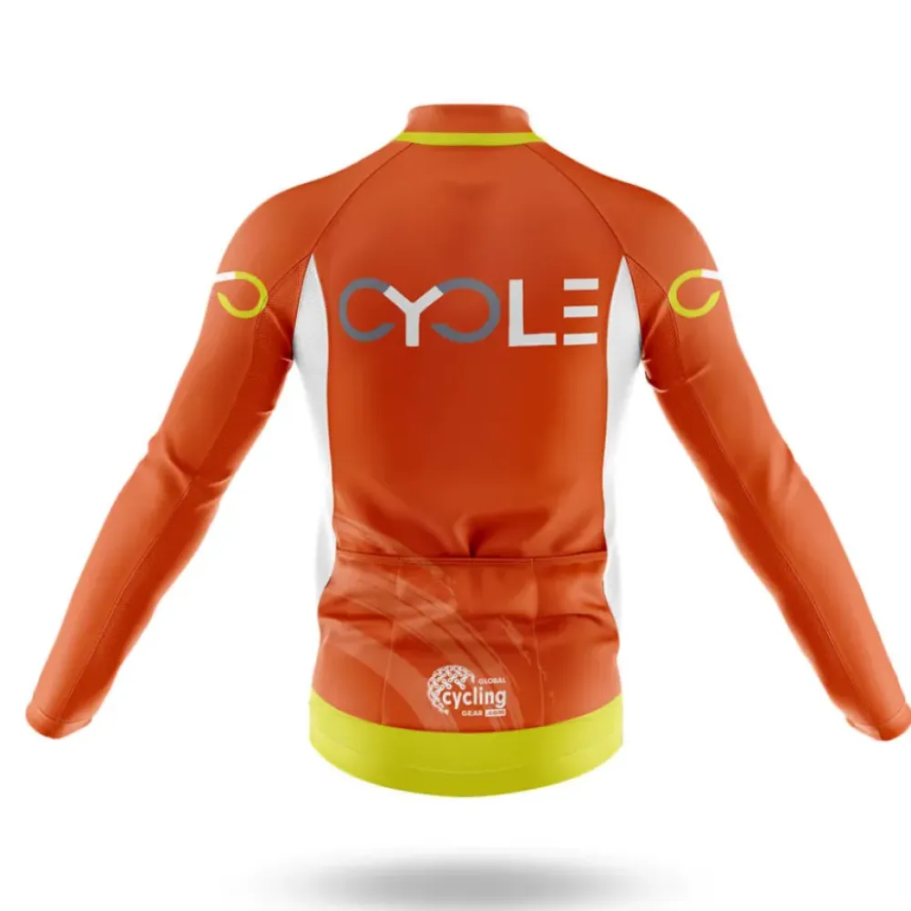 Cycle Long Sleeve Hi-Vis Orange/Yellow/White