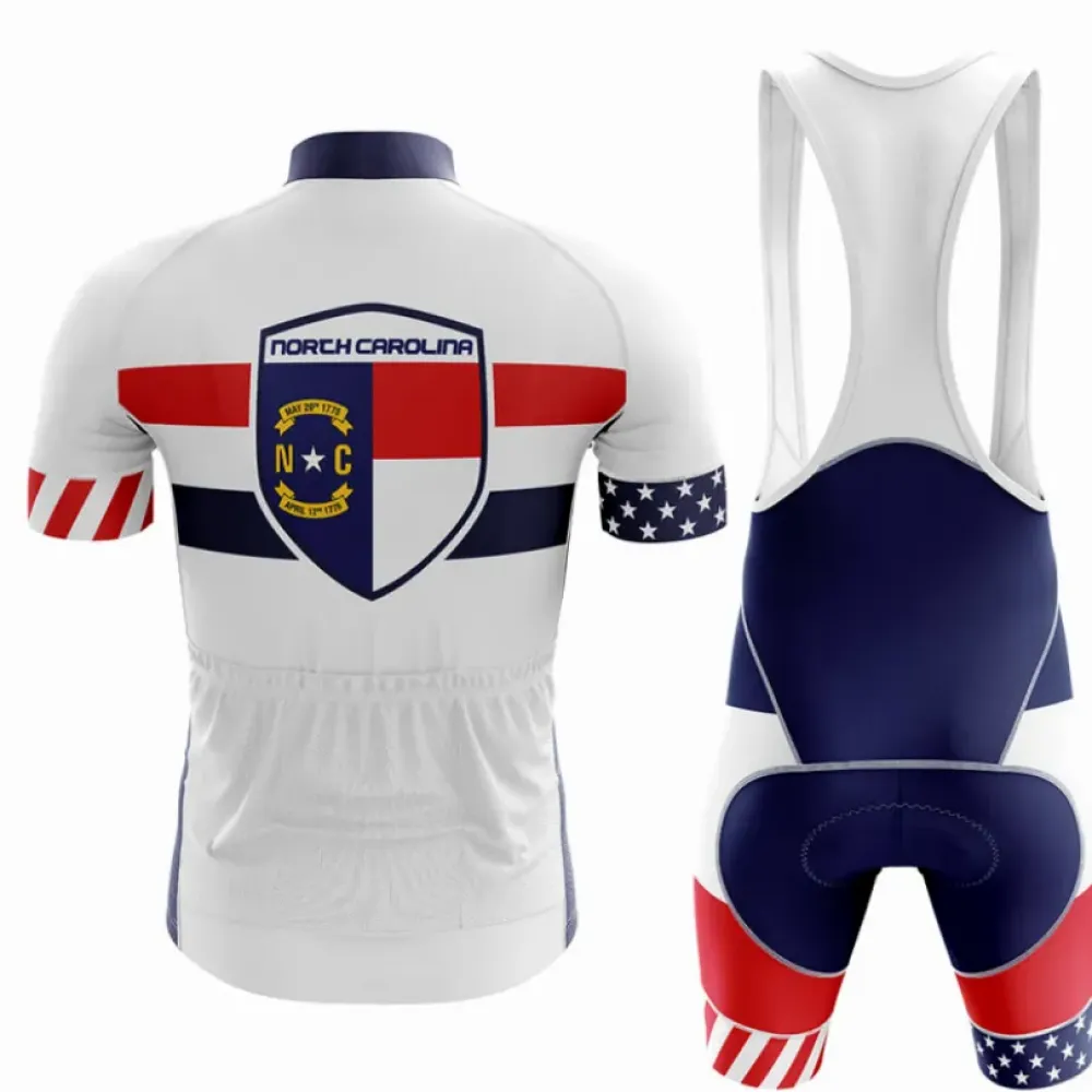 North Carolina V5 Cycling Bibs American Flag Navy/Red/White