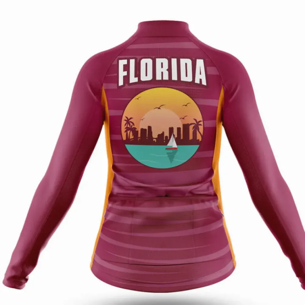 Florida V8 Cycling Kit Maroon/Orange/Gold