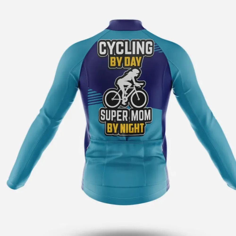 Super Mom By Night Cycling Kit Blue/Black/Turquoise