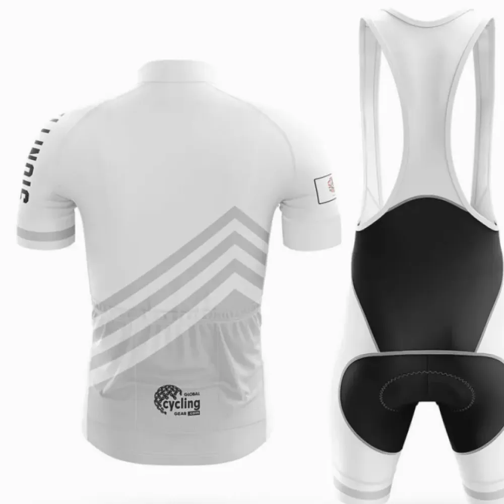 Illinois S4 Cycling Bibs Breathable White/Black/Grey
