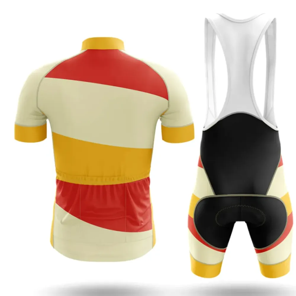 Cycling Gear Retro Men's Bibs Yellow/Red/Black