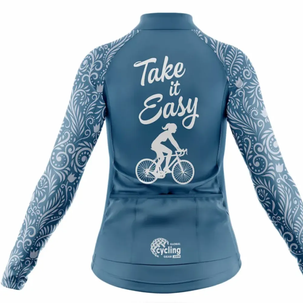 Take It Easy Women's Cycling Kit Blue/Black/Grey