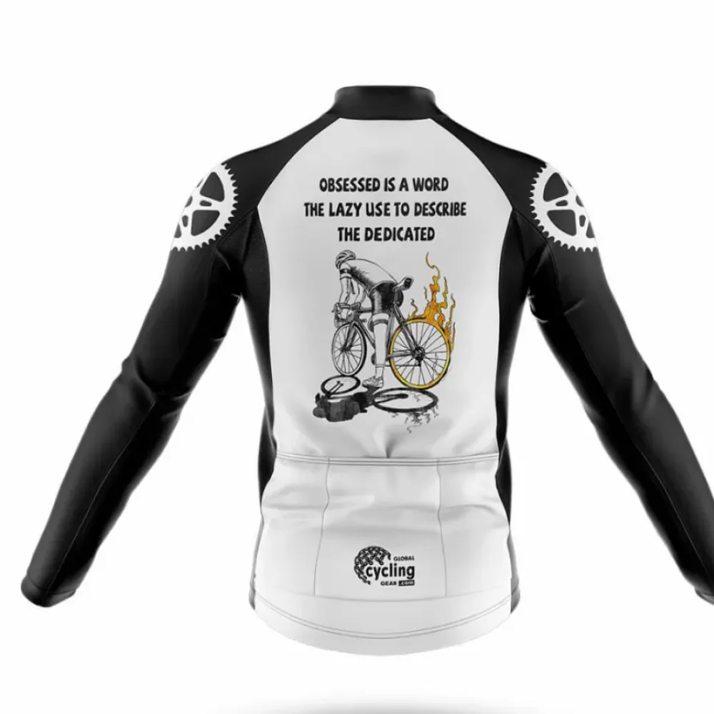 Obsessed Biker Cycling Bibs White/Black/Grey