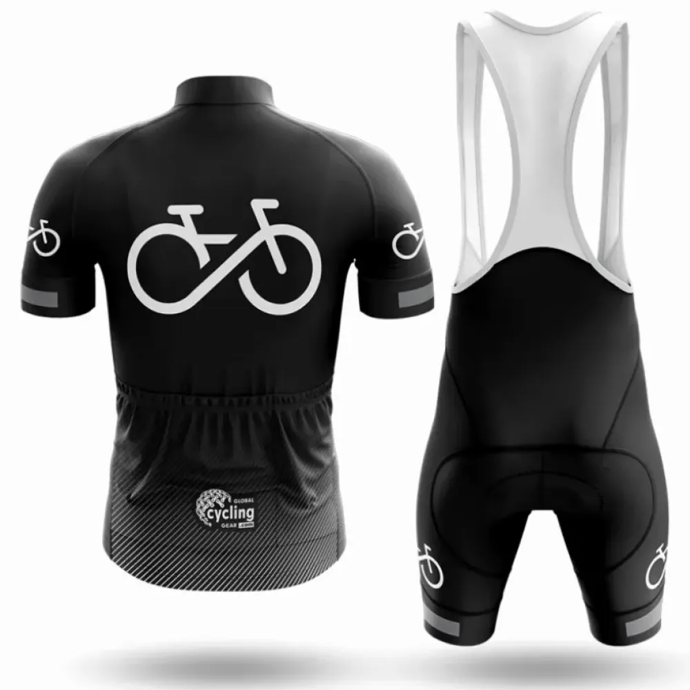 Bike Forever Cycling Jersey Black/White/Grey