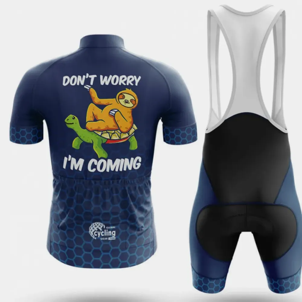 Cycling Jersey Don't Worry Navy/Grey/Blue