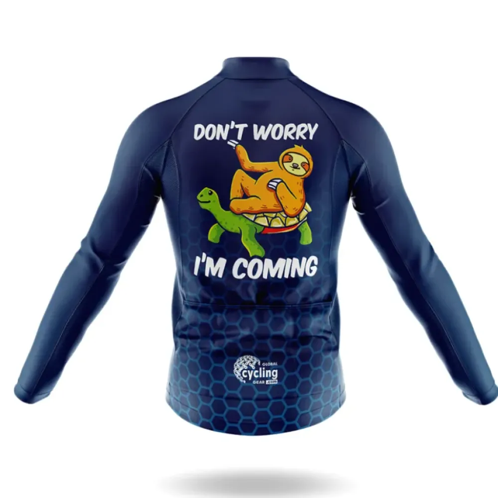 Cycling Jersey Don't Worry Navy/Grey/Blue