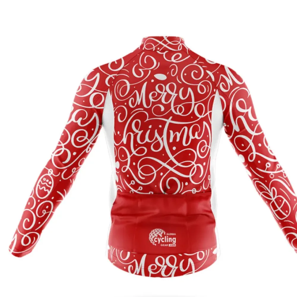 Christmas Swirl Cycling Jersey Red/White/Grey