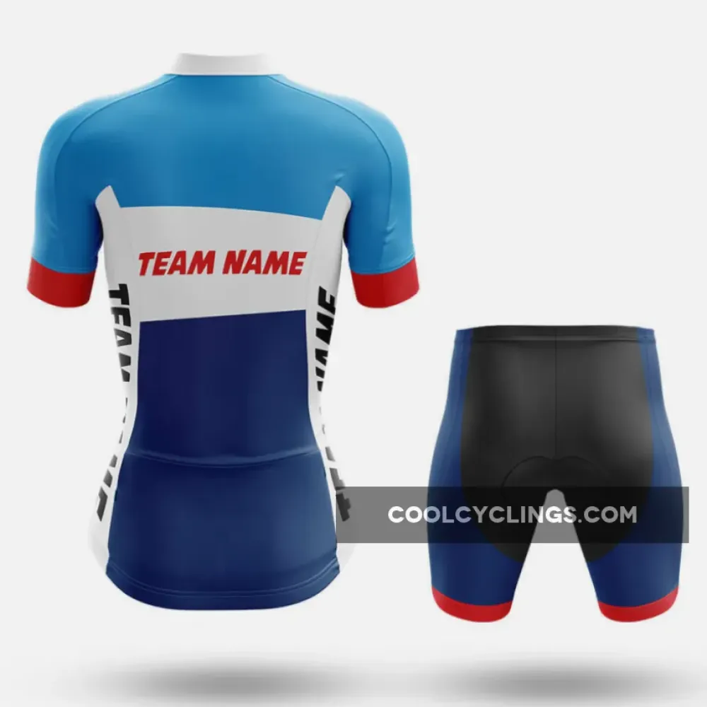 Custom Team Name M25 Women's Cycling Blue/Red/Black