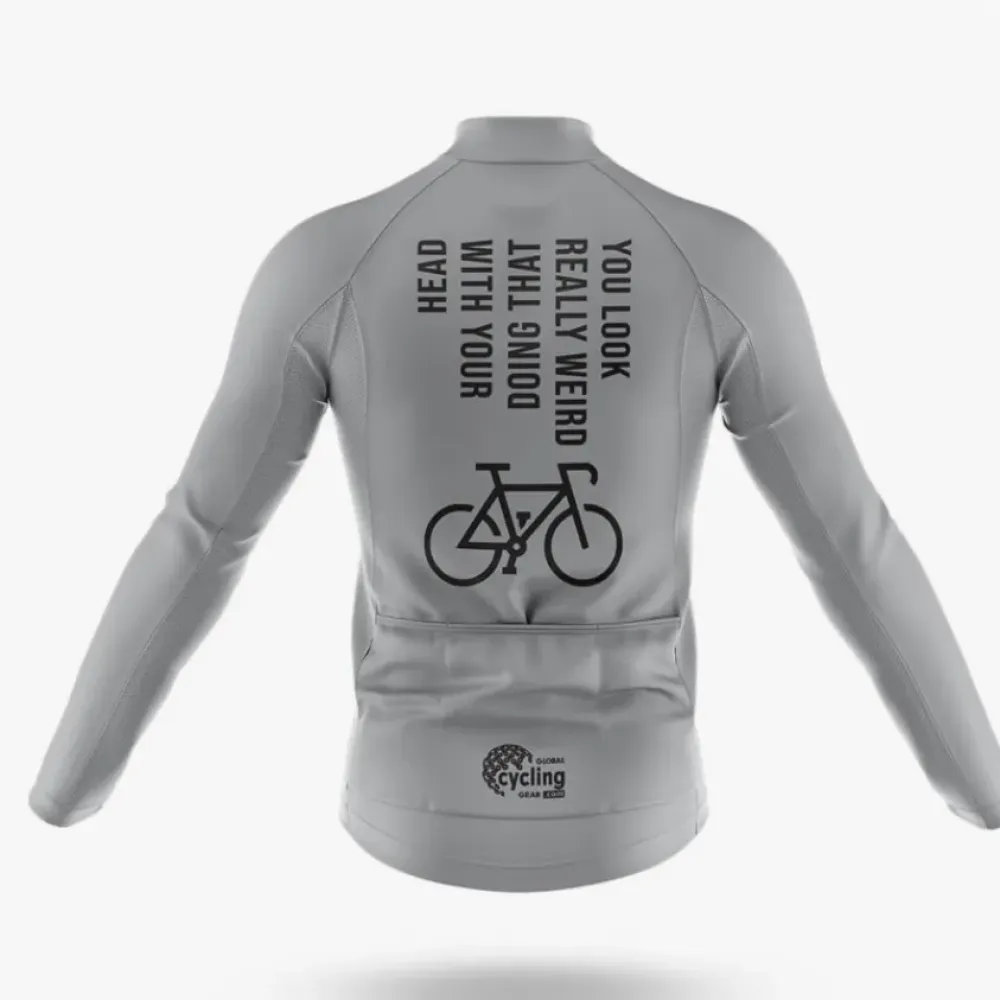 Cycling Kit You Look Really Weird Gray/Black/White