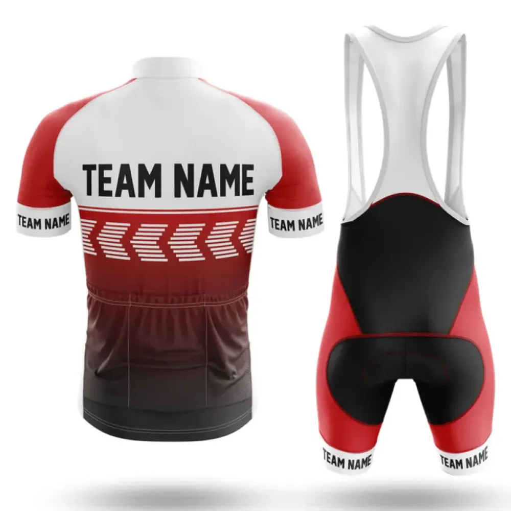 Custom Team Name S4 Red Cycling Kit Full Set Red/Black/White