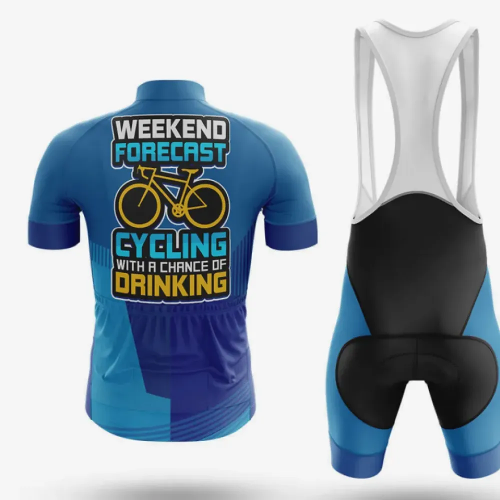 Cycling Weekend Forecast Cycling Kit Blue/White/Grey