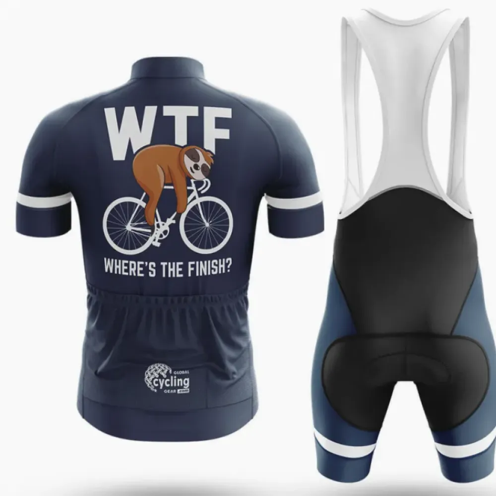 WTF Cycling Bibs Ver.2 Breathable Navy/White/Blue
