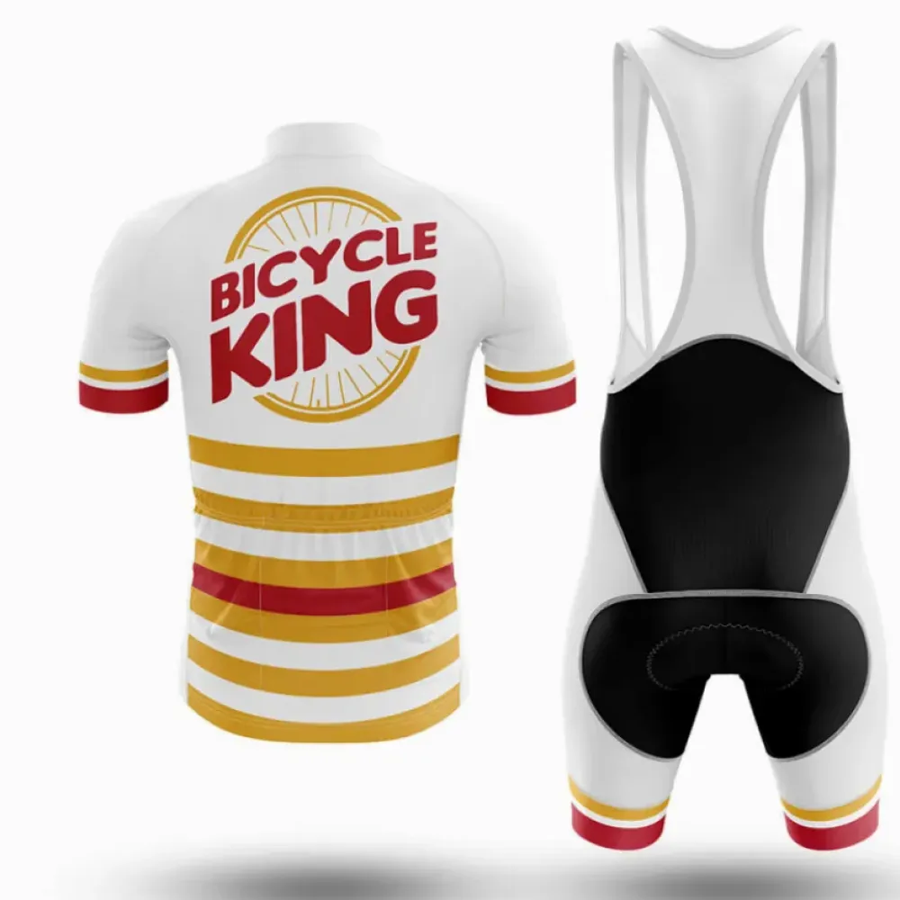 Bicycle King Bibs Breathable White/Black/Gold