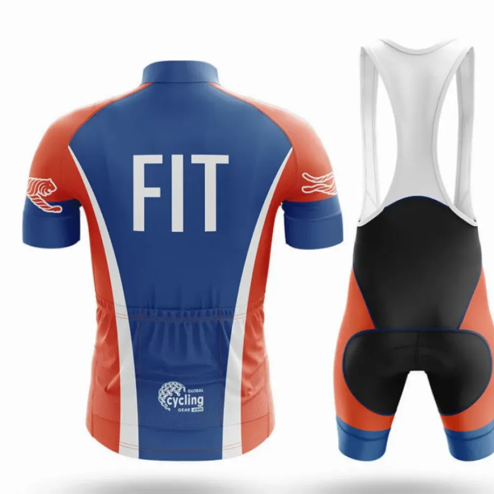 Fashion Institute of Technology Long Sleeve Cycling Jersey Blue/Orange/White