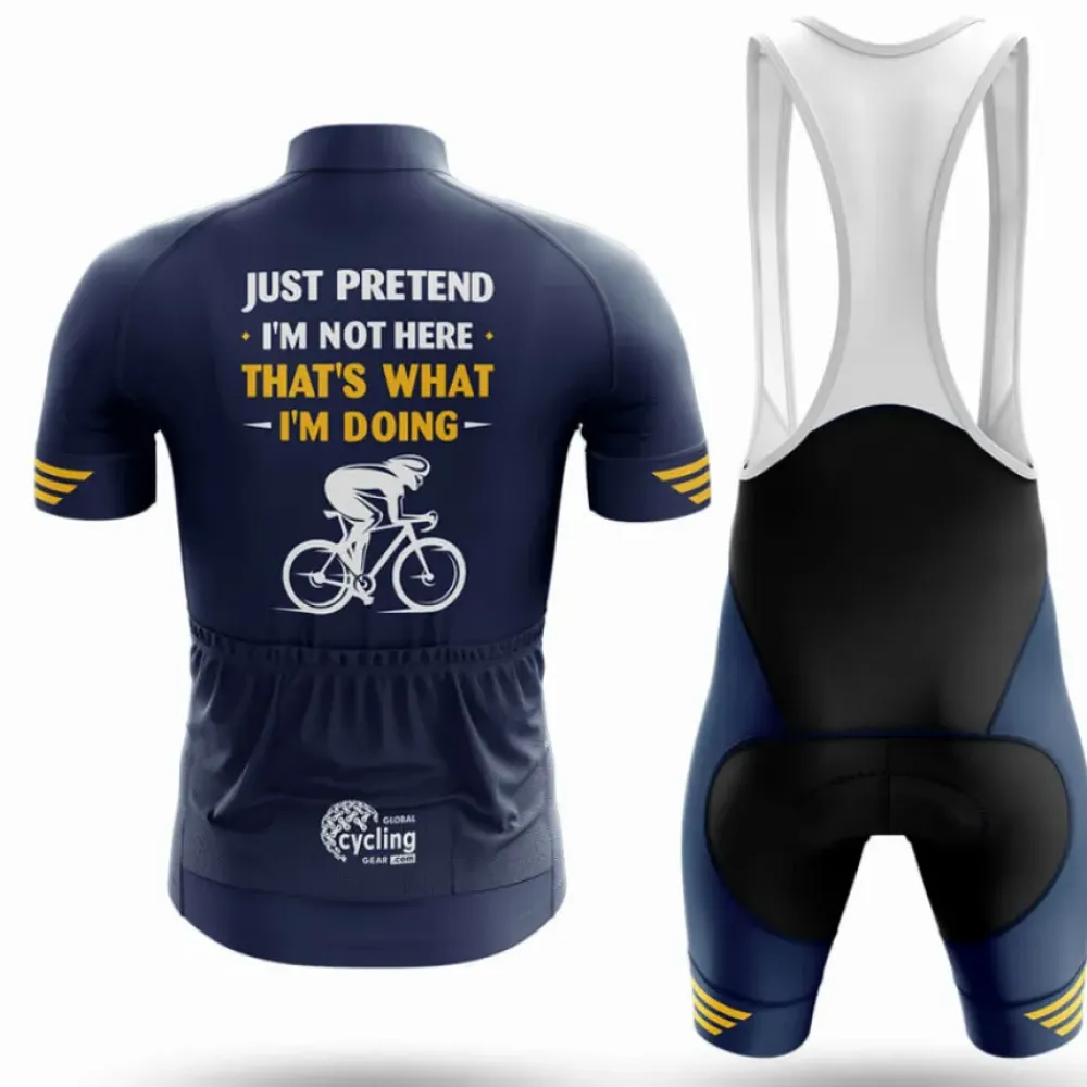 Just Pretend Cycling Jersey Navy/Yellow/White