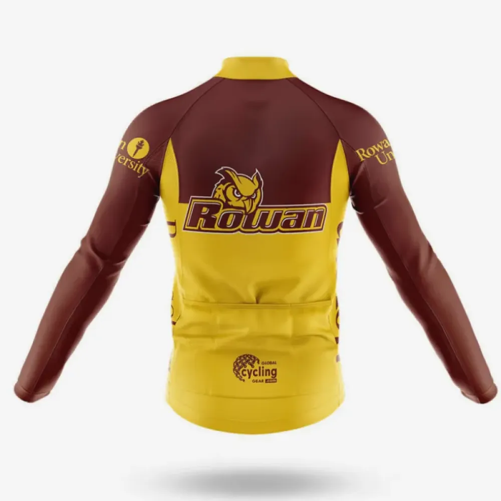 Rowan University Long Sleeve Cycling Jersey Yellow/Brown/Gold