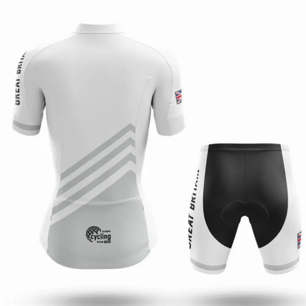 Great Britain S5 Women Cycling Shorts White/Black/Great Britain