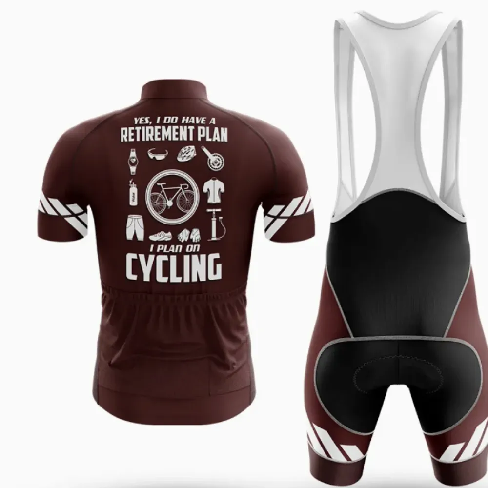 Retirement Plan V5 Cycling Bibs Comfortable Black/Brown/White