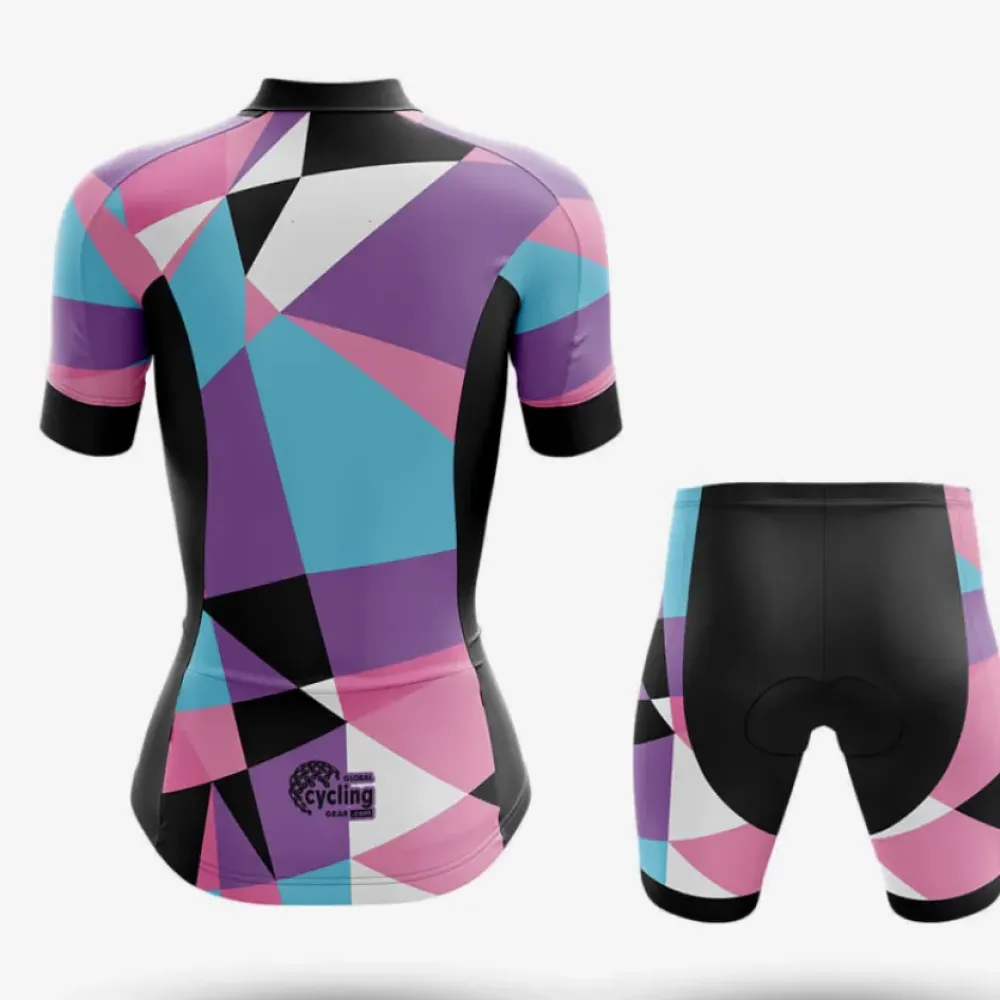 Lollipop Women's Cycling Shorts Pink/Light Blue/Purple