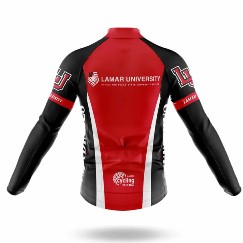 Lamar University Long Sleeve Cycling Jersey Red/Black/White