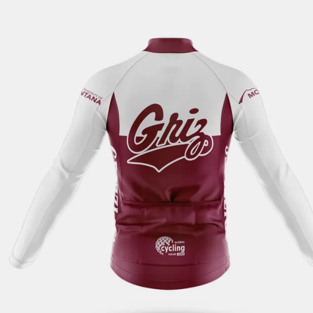 University of Montana Cycling Bibs Ver.2 Comfortable White/Maroon/Black