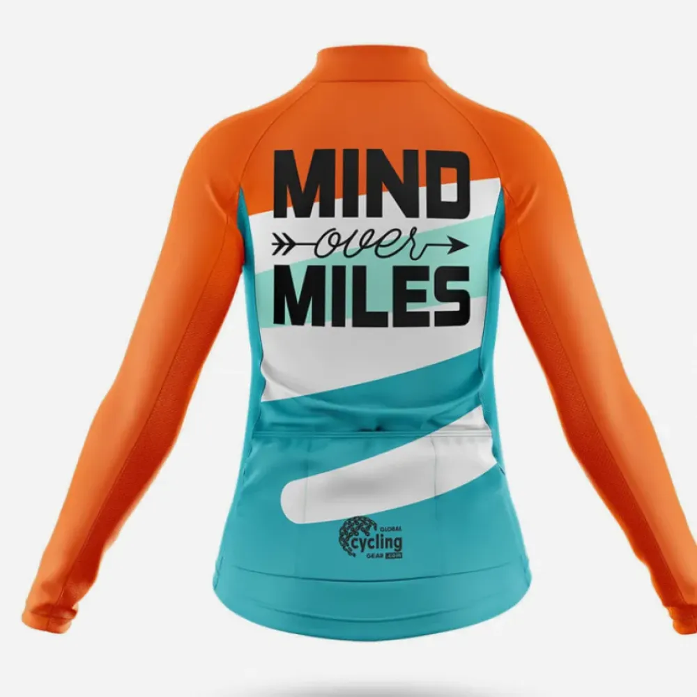 Mind Over Miles Cycling Jersey Aqua/Orange/White