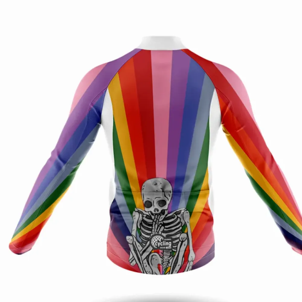 Rainbow Skull Cycling Jersey Colorful Red/Green/Blue