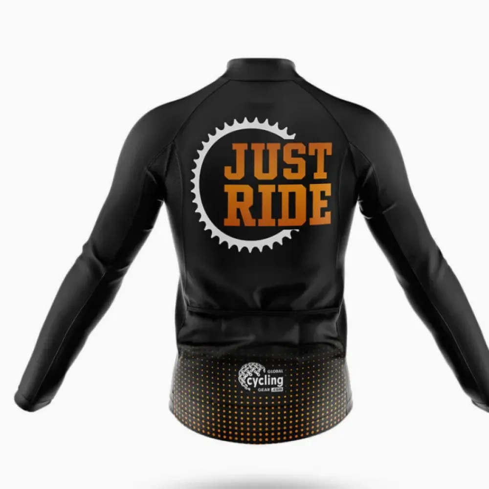 Just Ride Cycling Jersey Black/Orange/Grey