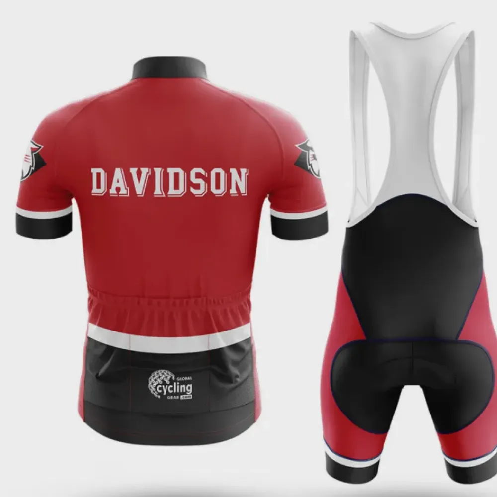 Davidson Wildcats Cycling Kit Red/Black/White