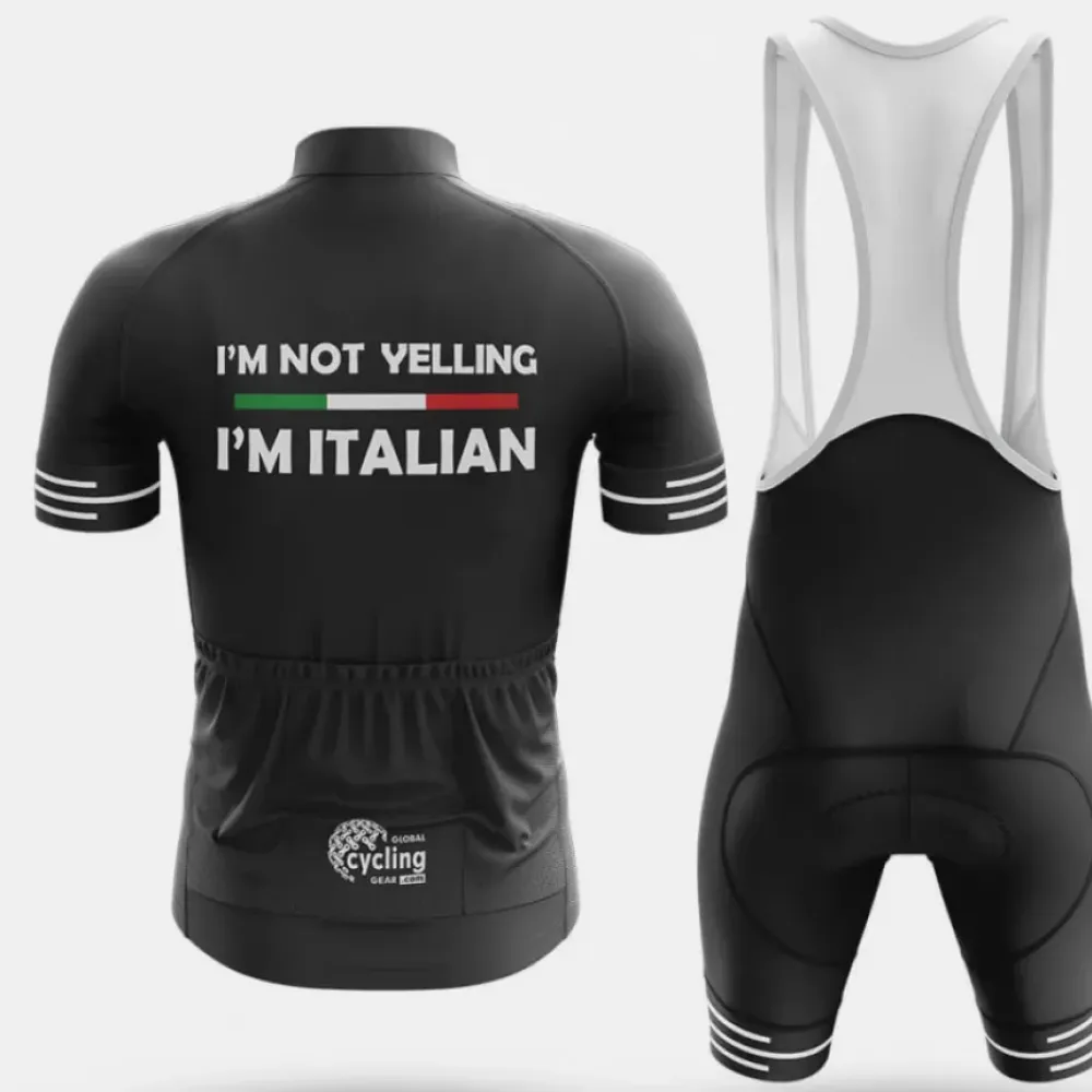 Italian Cycling Bibs Comfortable Black/White/Grey