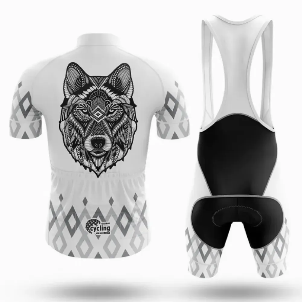 Cycling Kit Ethnic Wolf White/Black/Grey