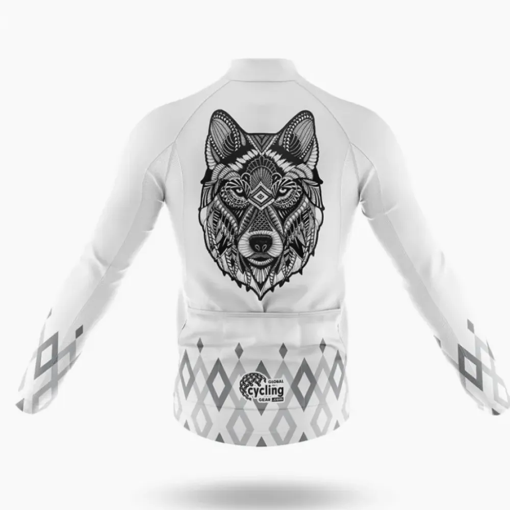 Cycling Kit Ethnic Wolf White/Black/Grey