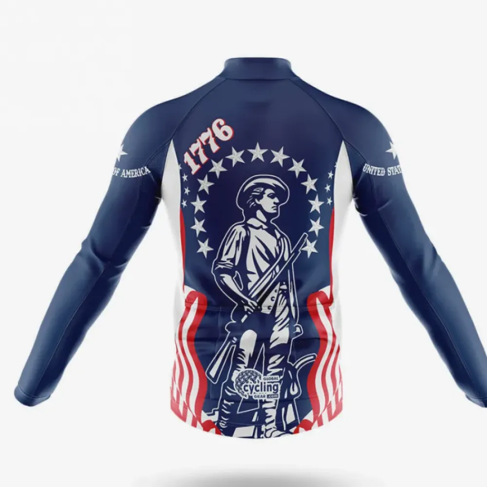 United States 1776 Minutemen Cycling Jersey Navy/Red/White