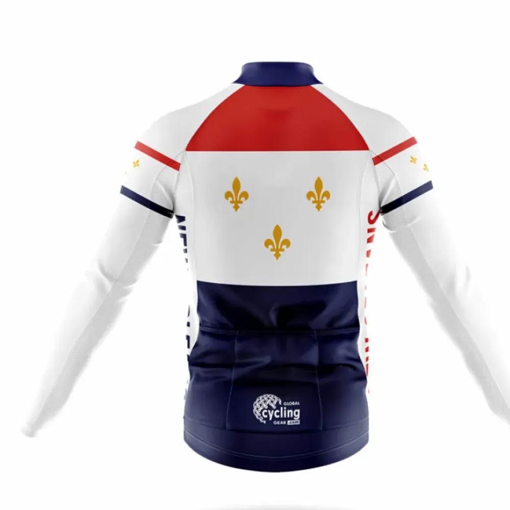 New Orleans Flag Cycling Kit Full Set Feature Navy/White/Gold