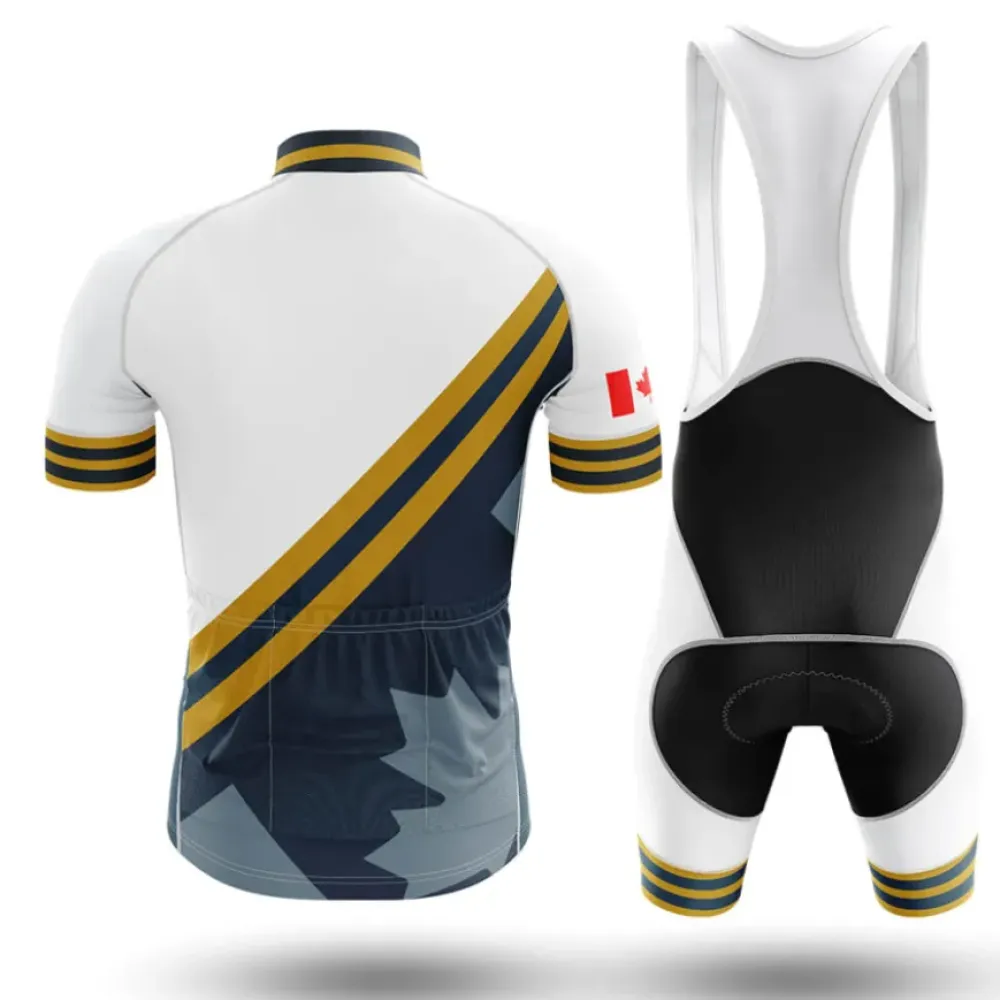 Canada V15 Cycling Kit Full Set Canadian Flag Navy/White/Gold