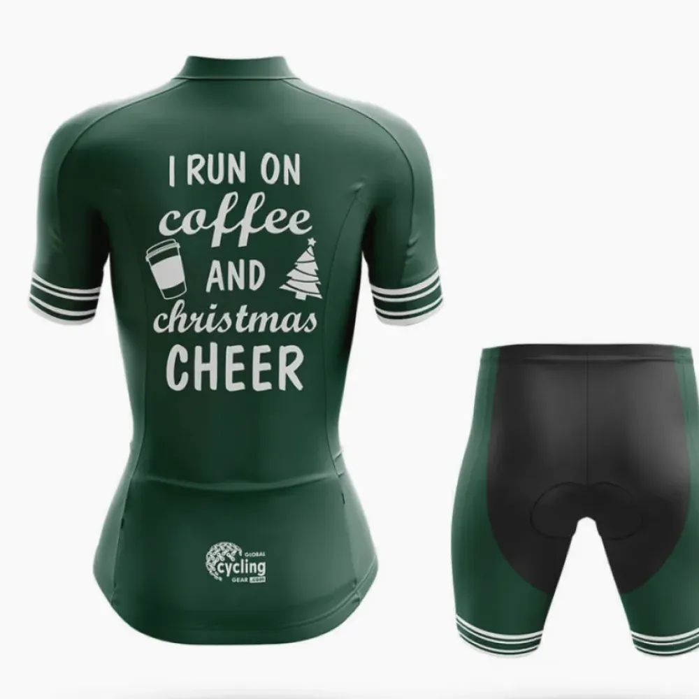 Cycling Kit Coffee and Christmas Green/Black/White