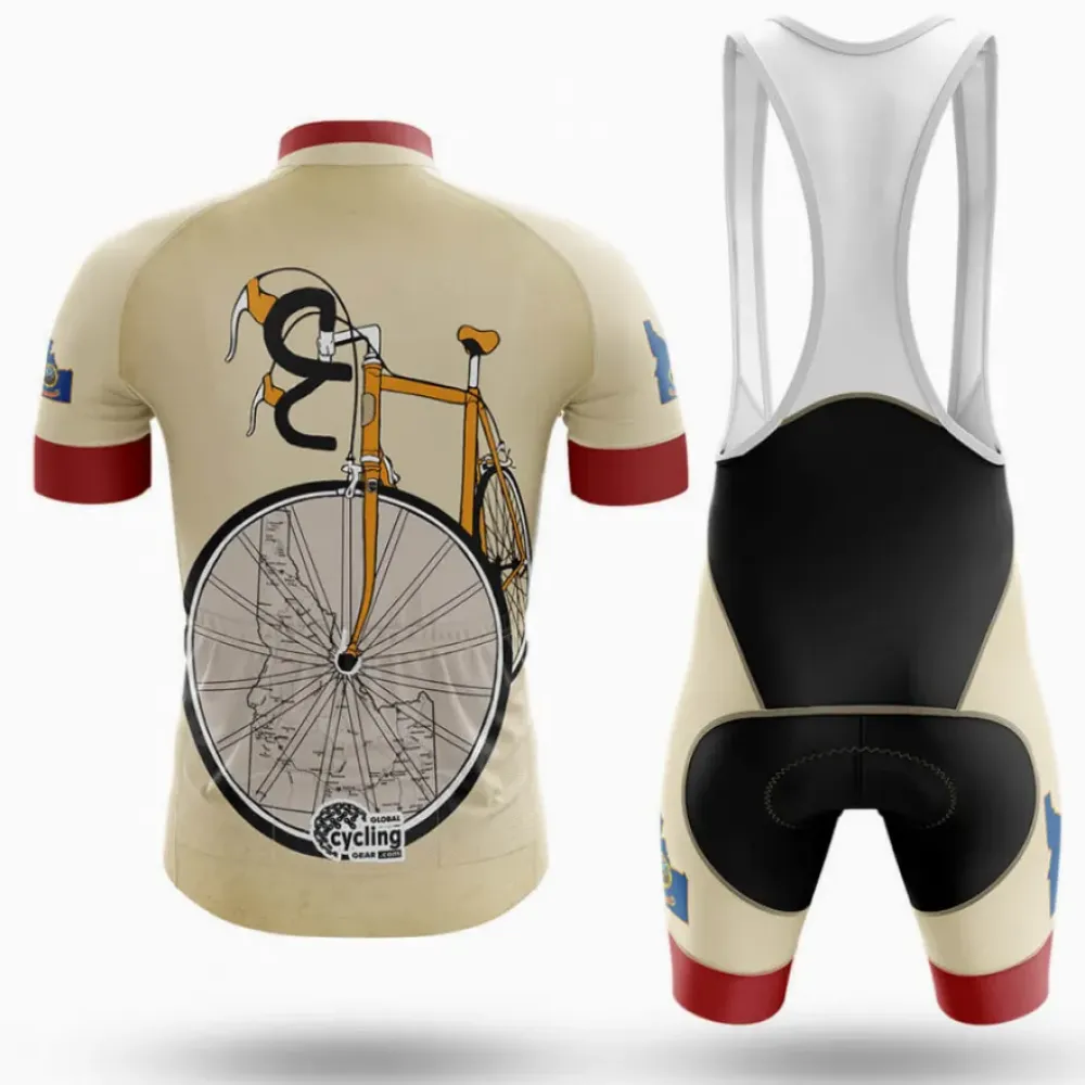 Idaho Riding Club Cycling Kit Vintage Style Beige/Red/Black