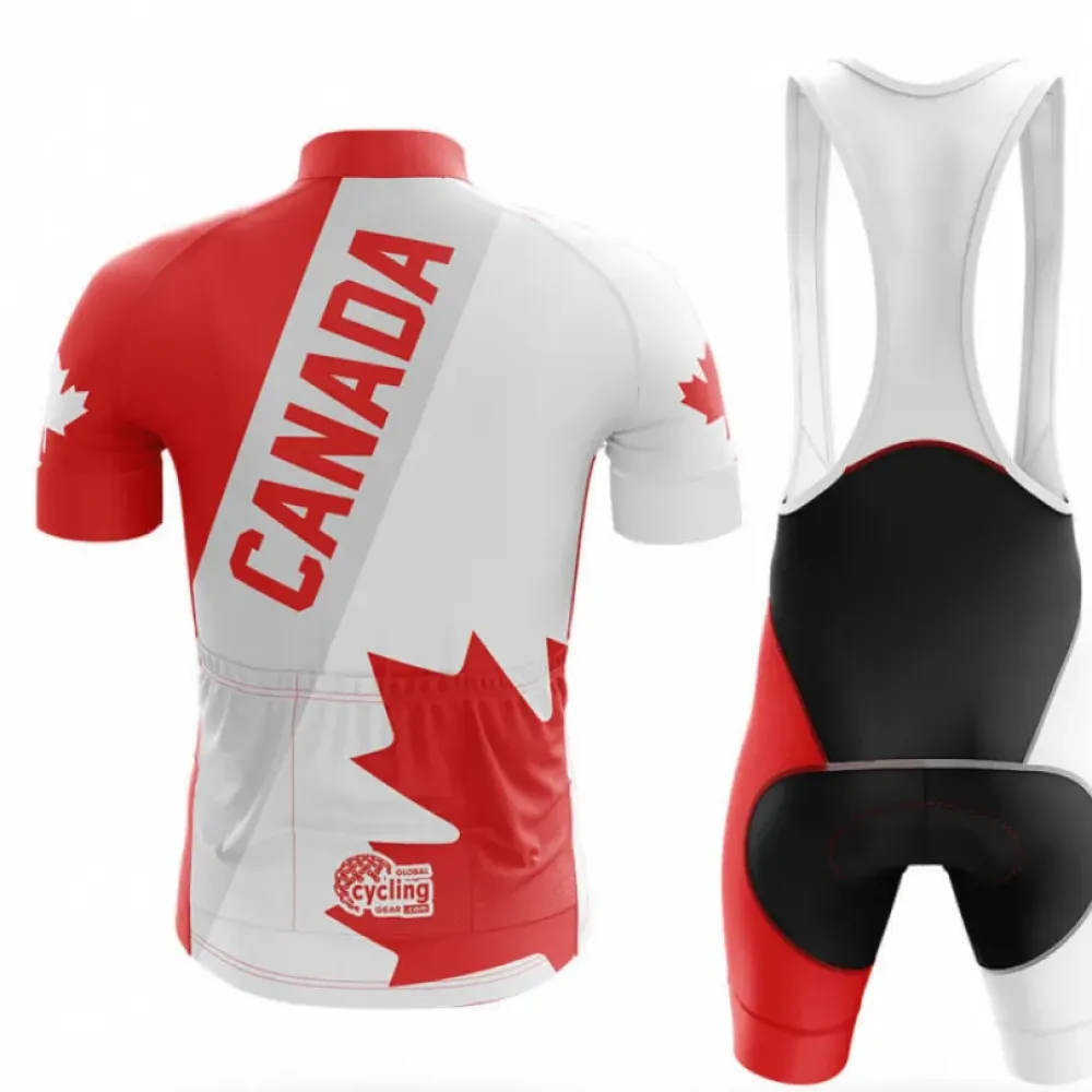 Cycling Bibs Bold Canada White/Red/Black